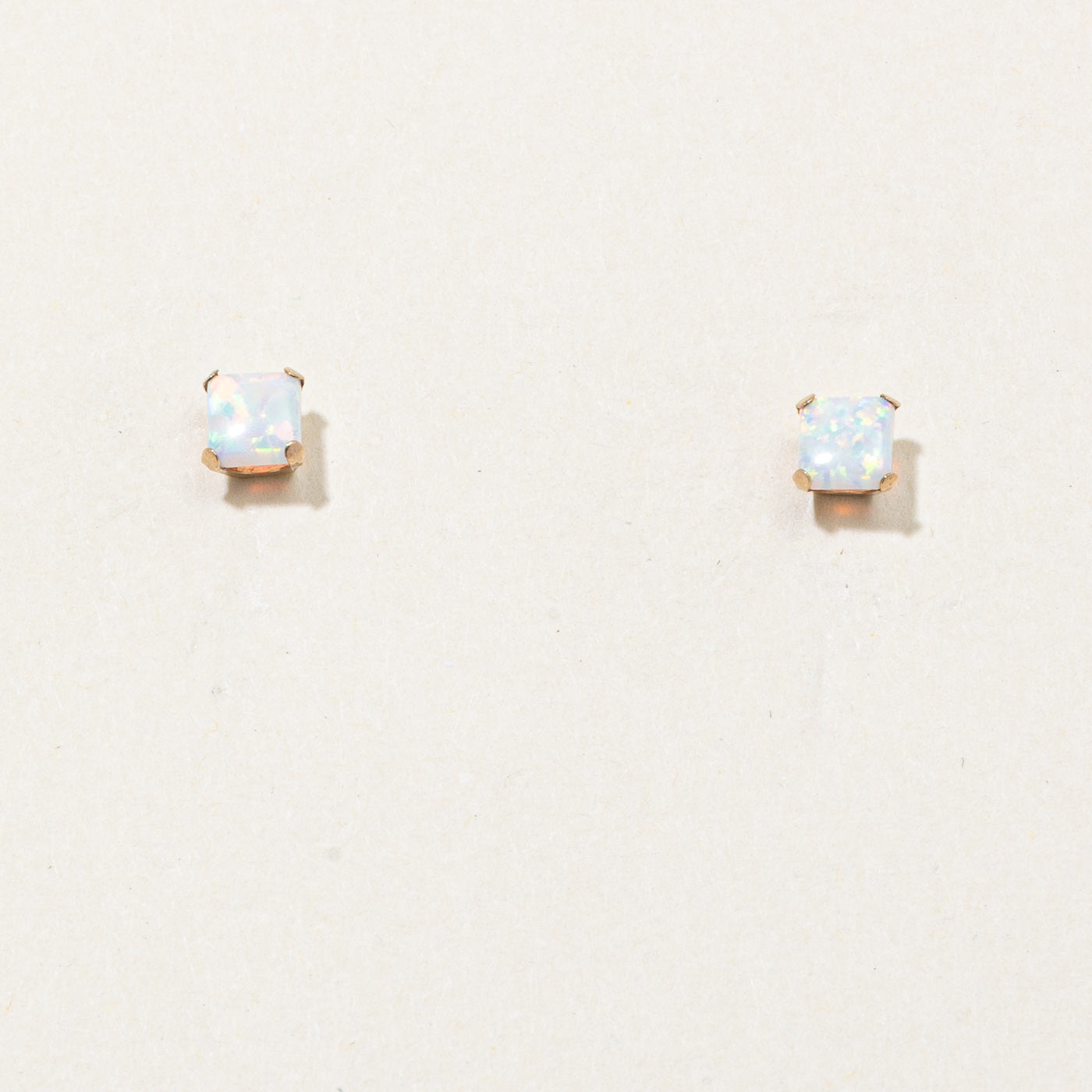 Simulant Opal Stud Earrings | 0.30ctw |