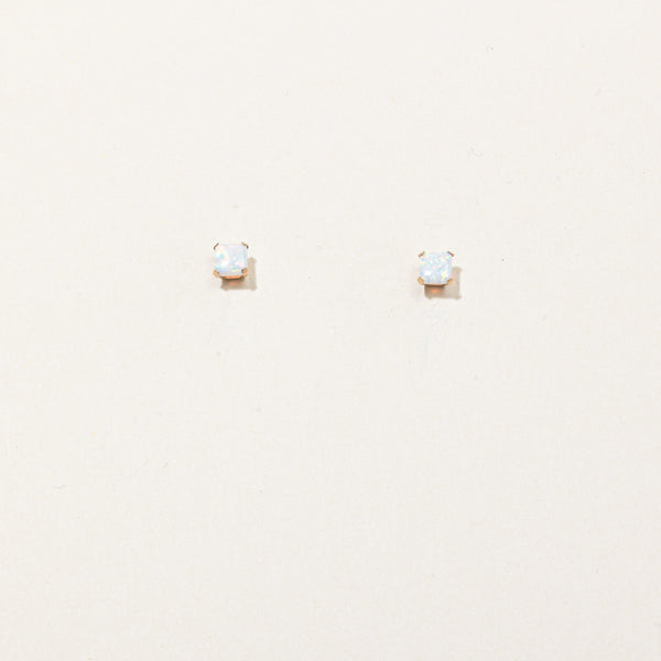 Simulant Opal Stud Earrings | 0.30ctw |