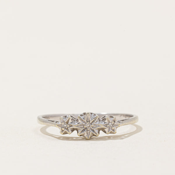 Three-Star Diamond Ring | 0.02ctw | SZ 6.25 |