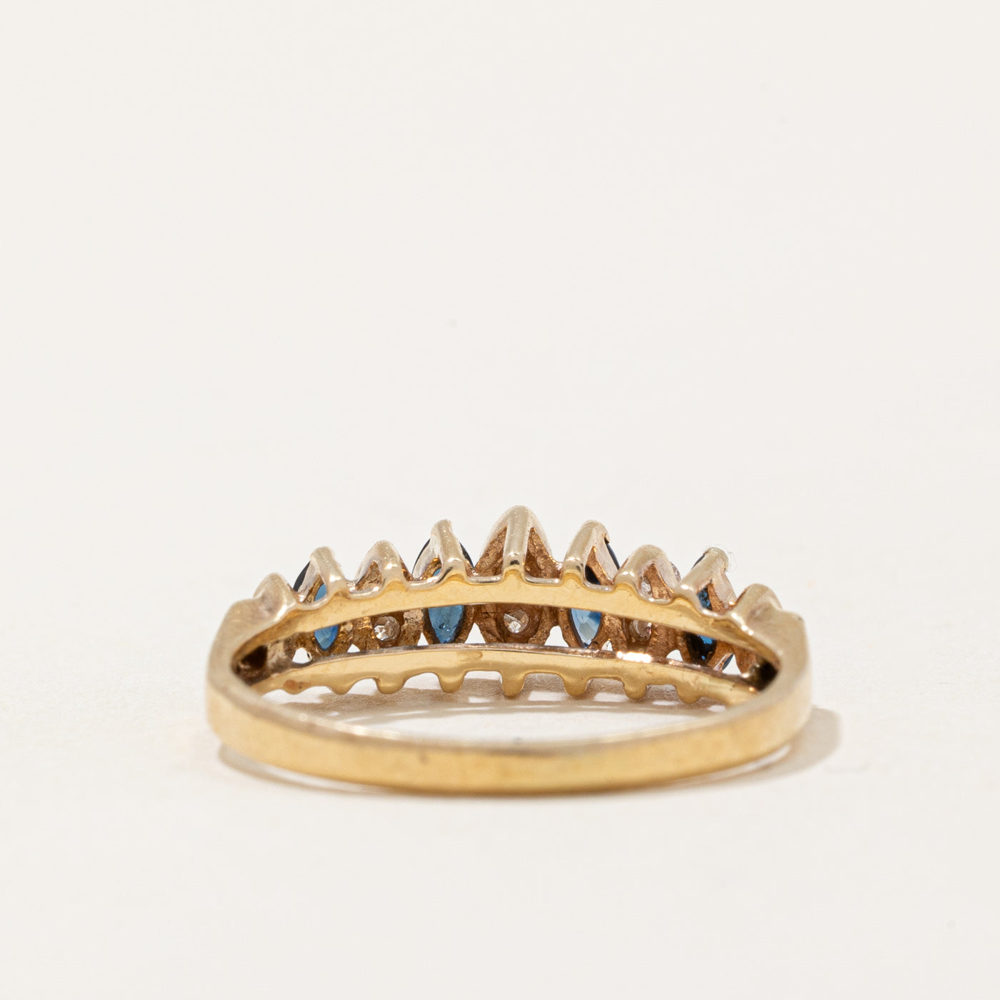 Bague saphir et diamants | 0,26 ct, 0,09 ct | Taille 5,25 | 