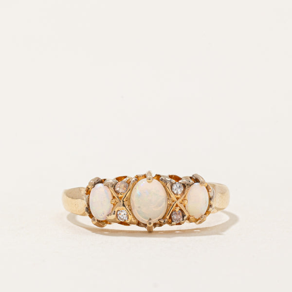 Chester Opal & Diamond Ring | 0.38ctw, 0.04ctw | SZ 7 |