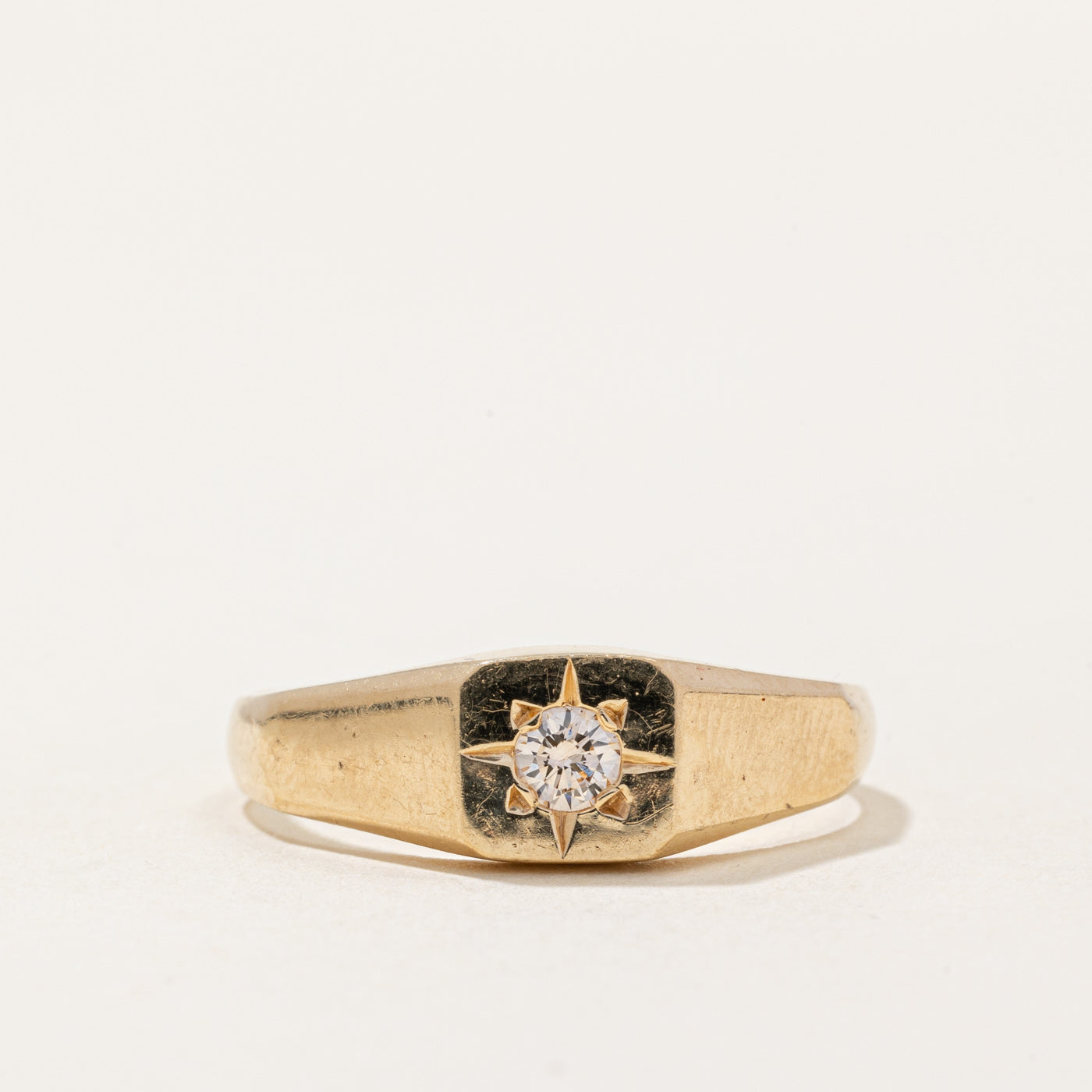 Flush Set Diamond Ring | 0.16ct | SZ 9.75 |