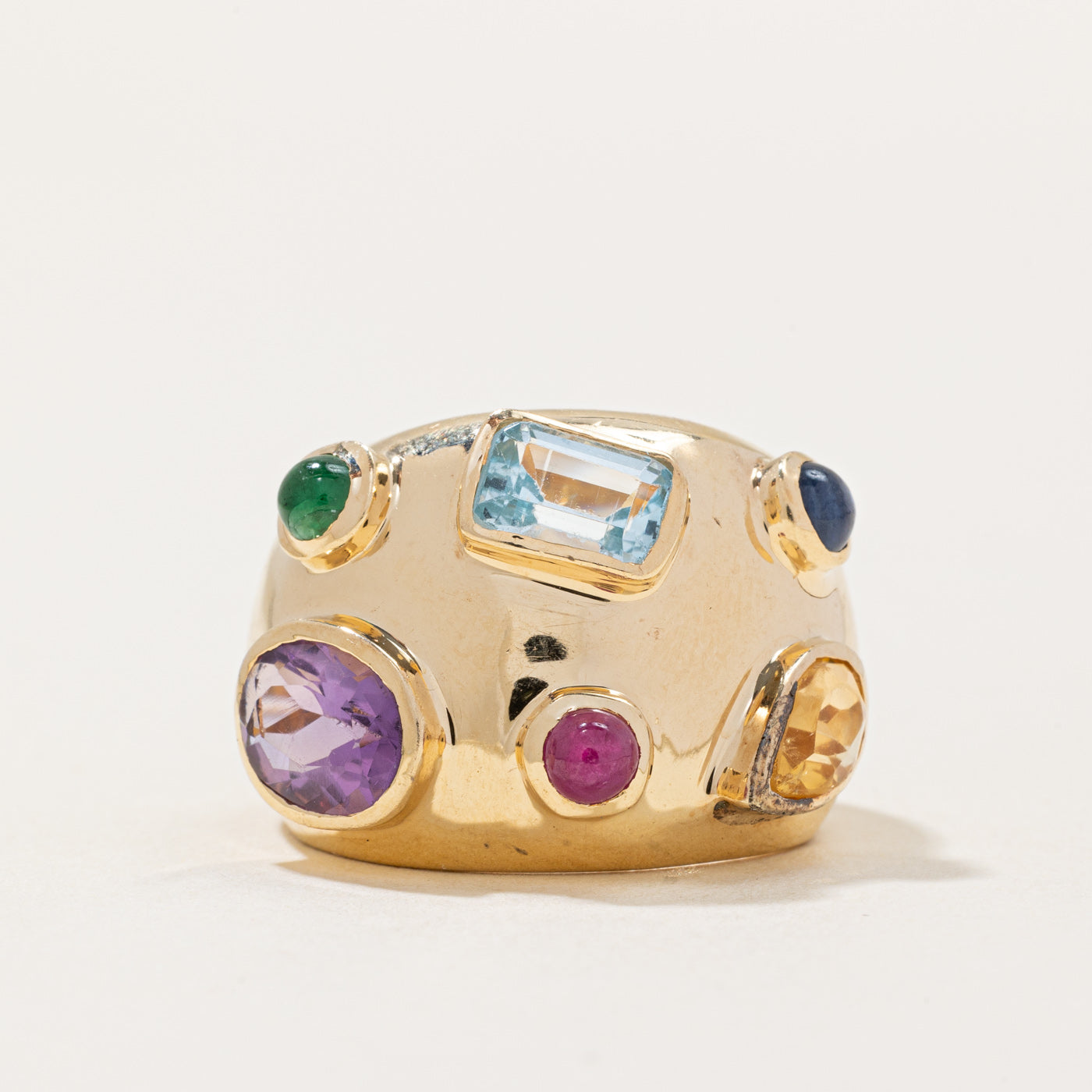 Multi Gem Cocktail Ring | 3.85ctw | SZ 7 |