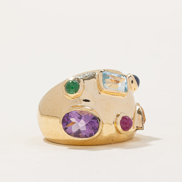 Multi Gem Cocktail Ring | 3.85ctw | SZ 7 |