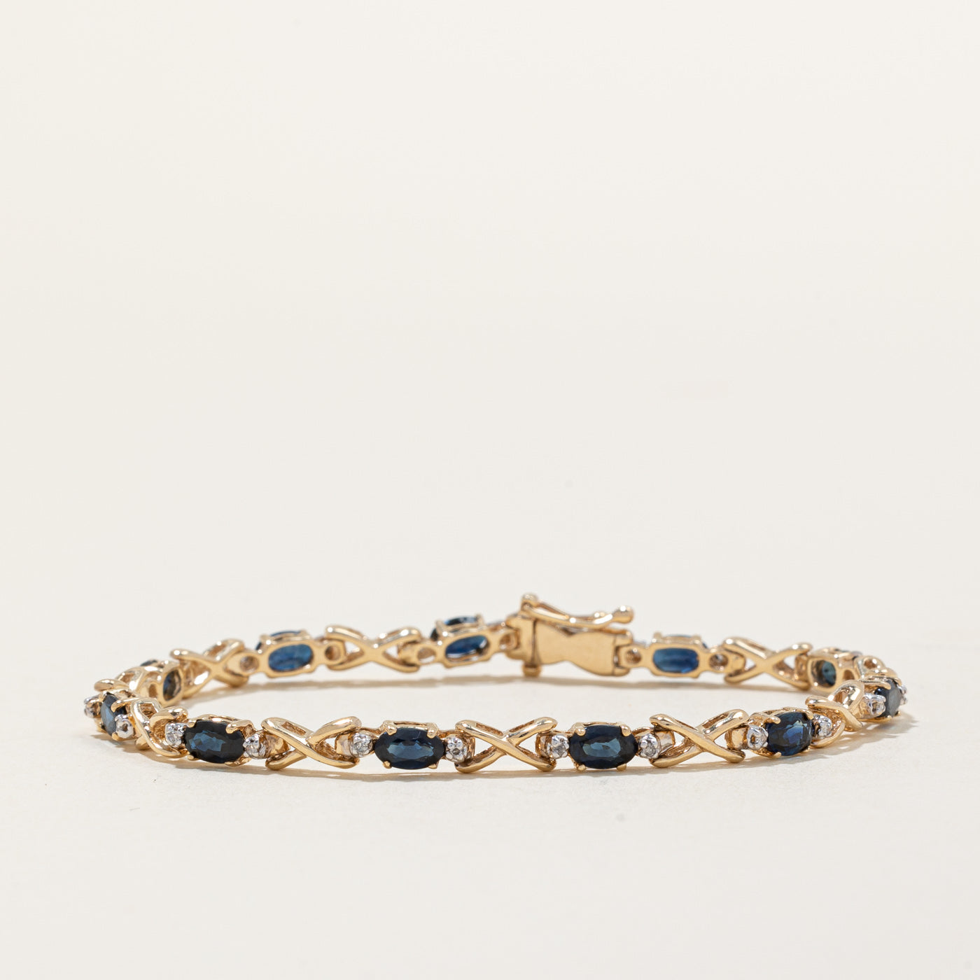 Sapphire & Diamond Bracelet | 3.00ctw, 0.11ctw | 6.25