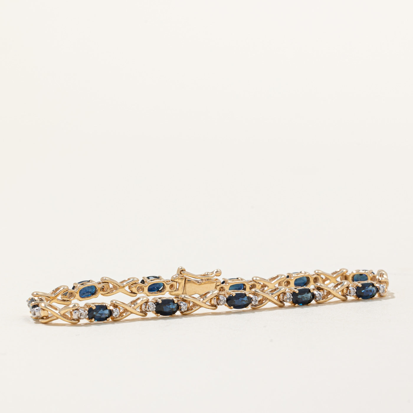 Sapphire & Diamond Bracelet | 3.00ctw, 0.11ctw | 6.25