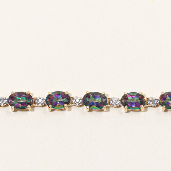 Mystic Topaz & Diamond Bracelet | 14.00ctw, 0.17ctw | 7