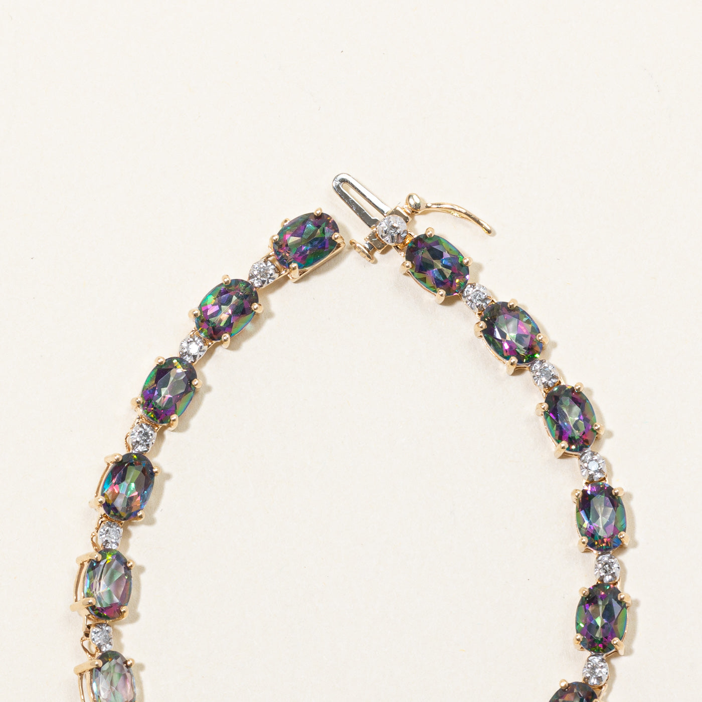 Mystic Topaz & Diamond Bracelet | 14.00ctw, 0.17ctw | 7