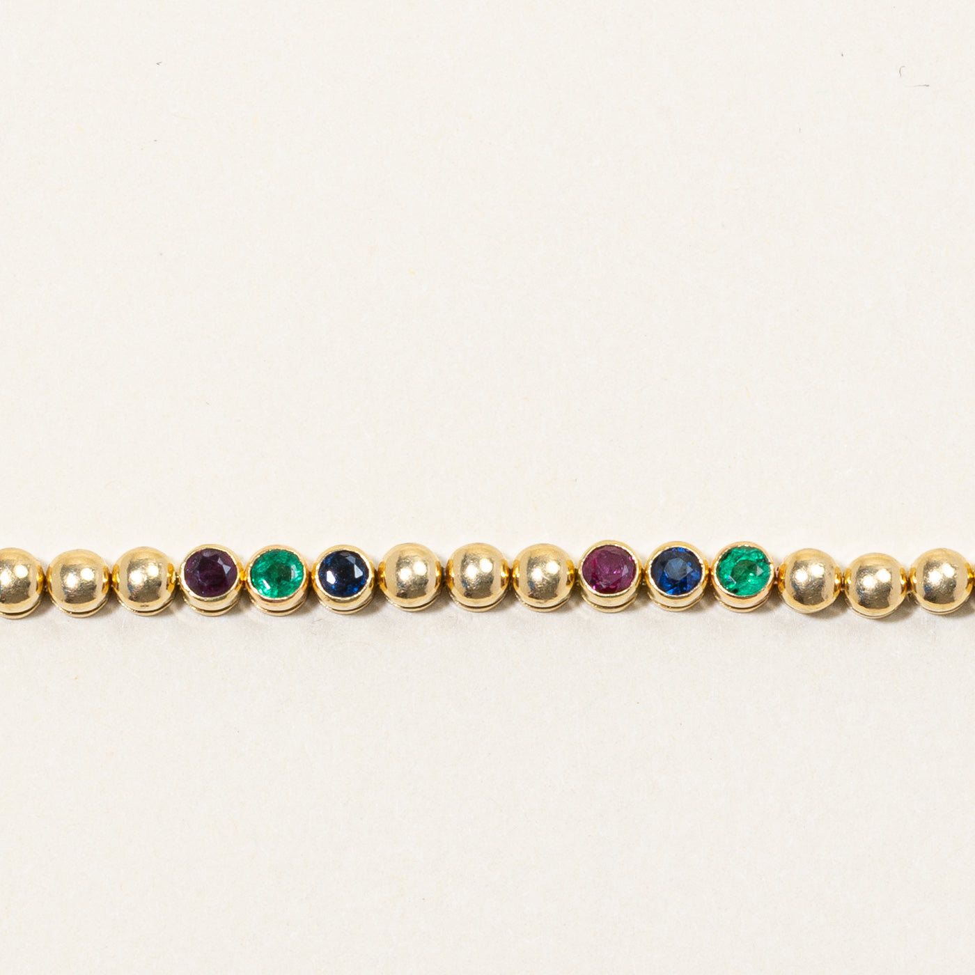 Bezel Set Multi Gem Bracelet | 1.75ctw | 7" |