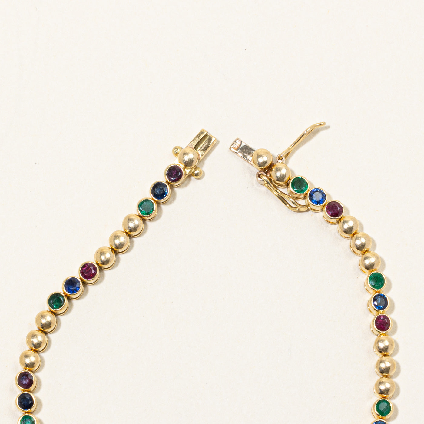 Bezel Set Multi Gem Bracelet | 1.75ctw | 7