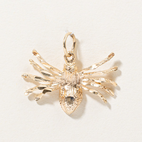 10k Yellow Gold Spider Charm