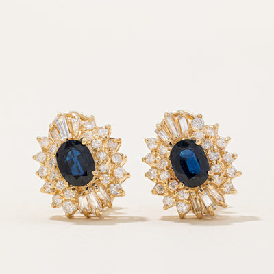 Sapphire & Diamond Earrings | 2ctw, 1.25ctw |