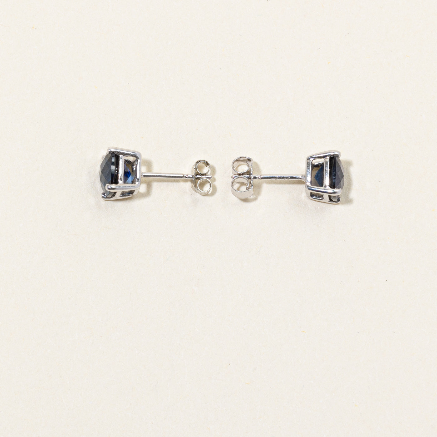 Synthetic Sapphire Stud Earrings | 2.00ctw |