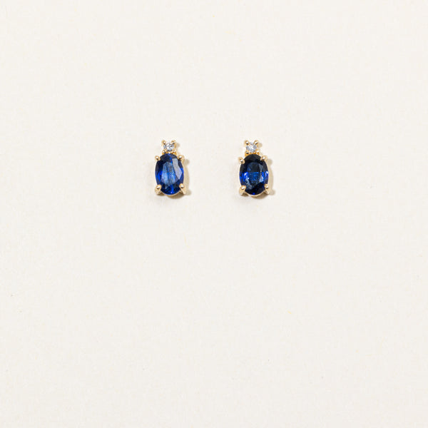 Sapphire & Diamond Earrings | 0.90ctw, 0.03ctw |