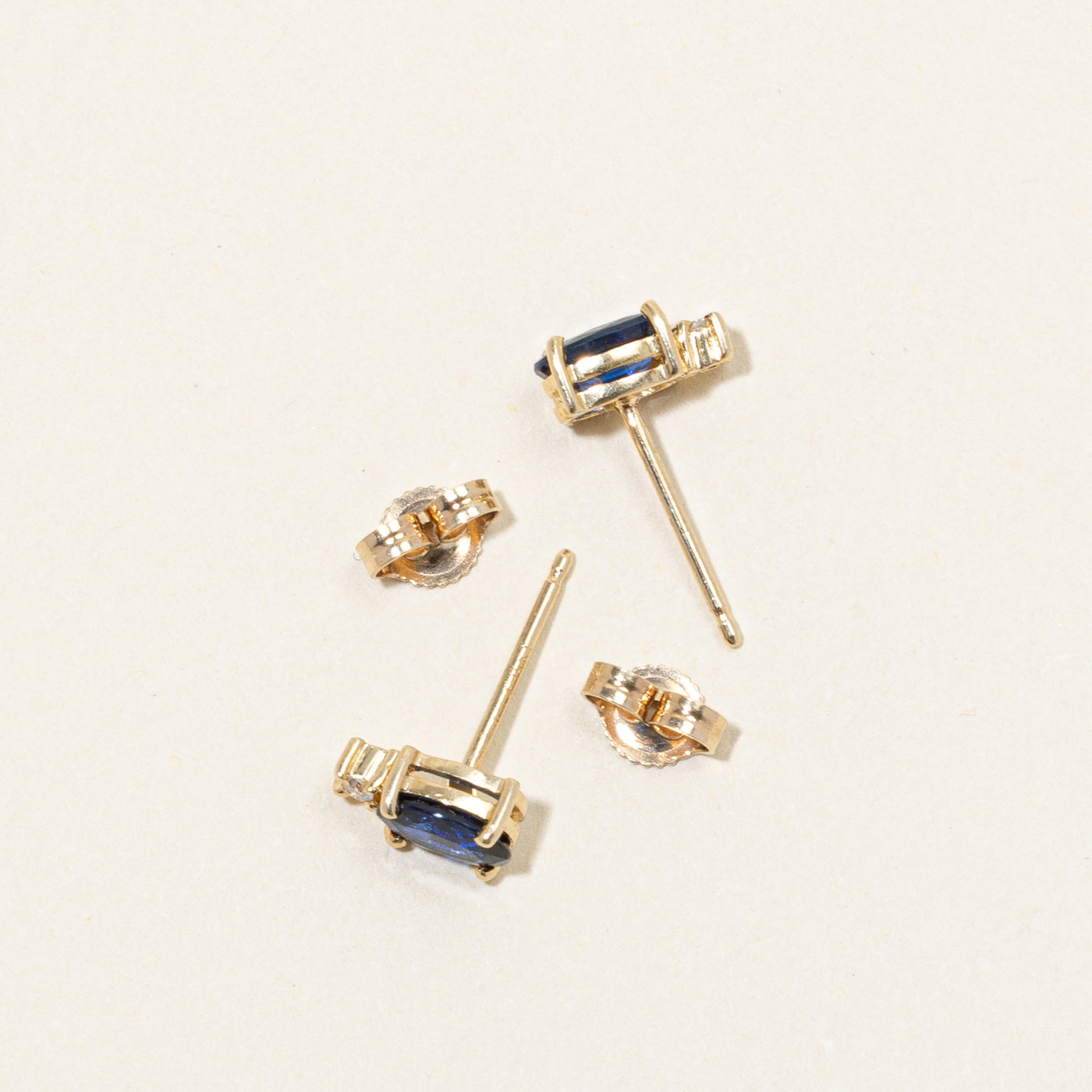 Sapphire & Diamond Earrings | 0.90ctw, 0.03ctw |