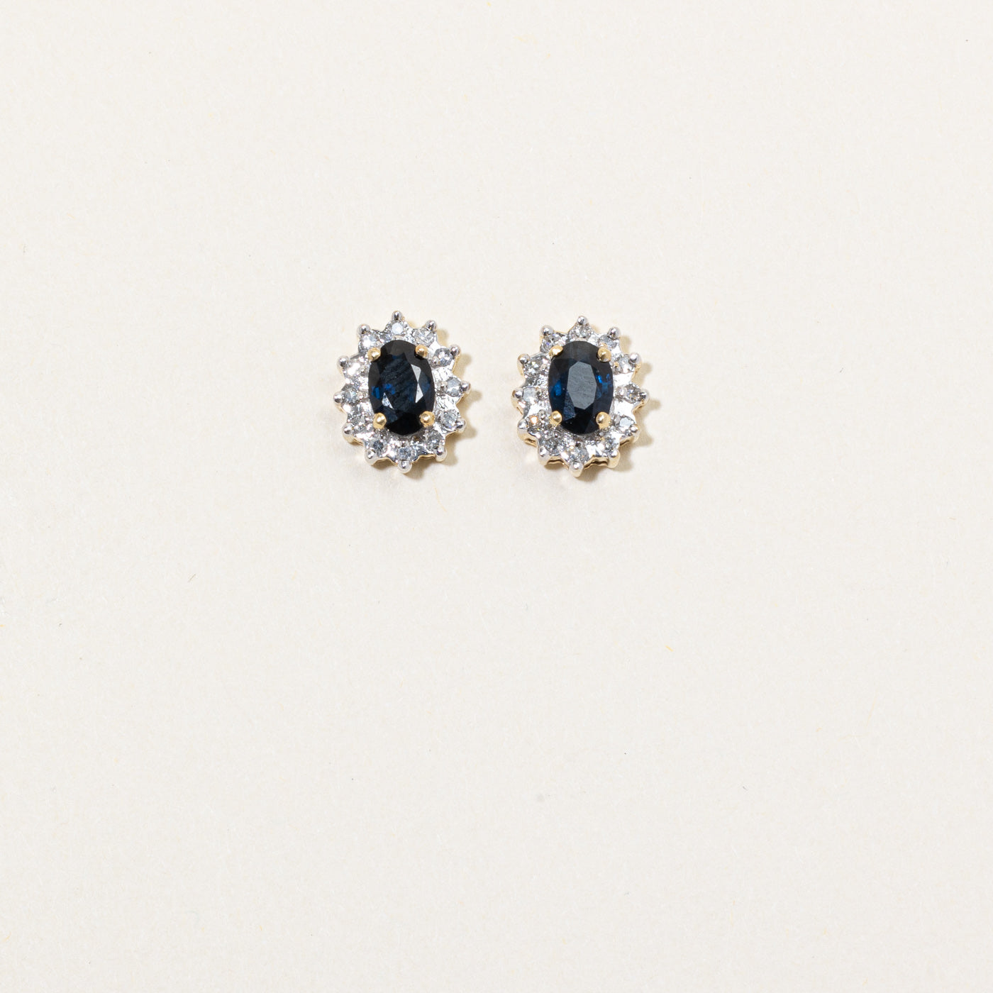 Sapphire & Diamond Earrings | 1.00ctw, 0.12ctw |