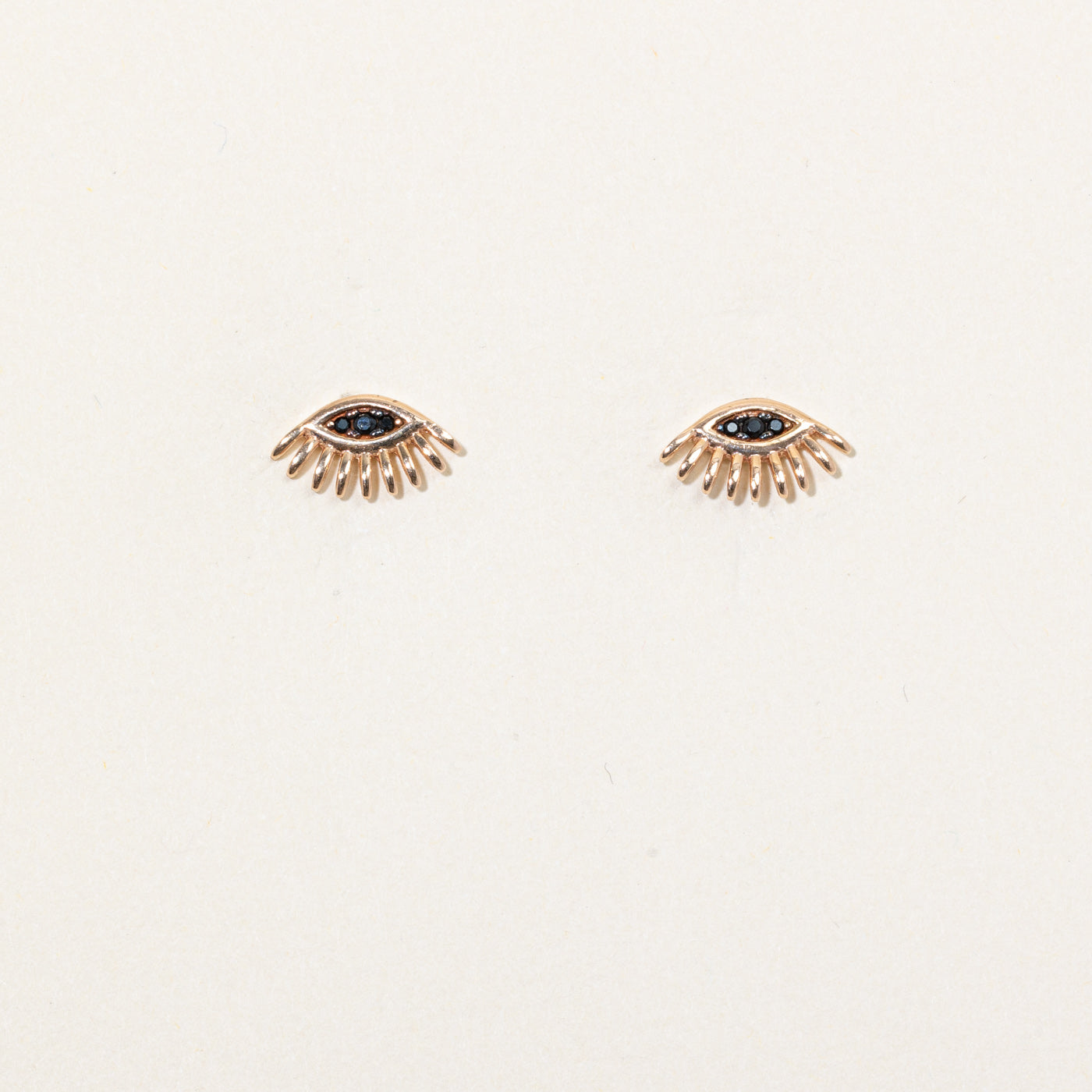 Black Diamond Eye Earrings | 0.05ctw |