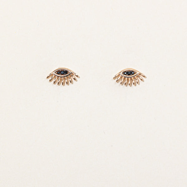 Black Diamond Eye Earrings | 0.05ctw |