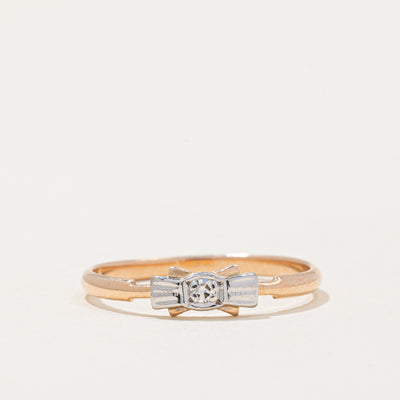 Diamond Petite Bow Ring | 0.03ct | SZ 5 |