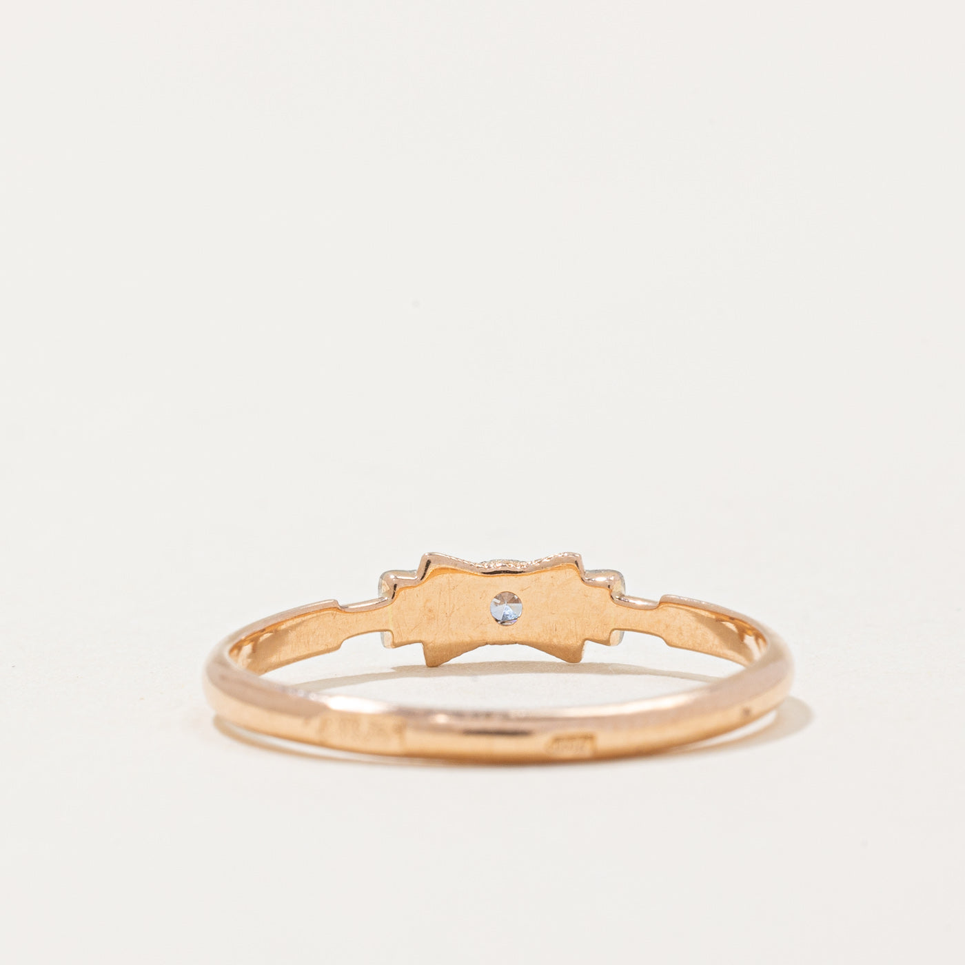Diamond Petite Bow Ring | 0.03ct | SZ 5 |