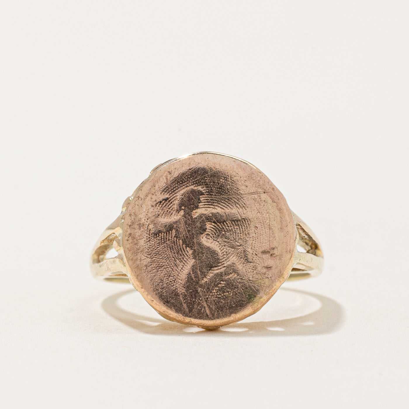 14k Yellow Gold Archer Portrait Ring | SZ 4.25 |