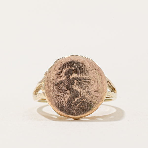 14k Yellow Gold Archer Portrait Ring | SZ 4.25 |