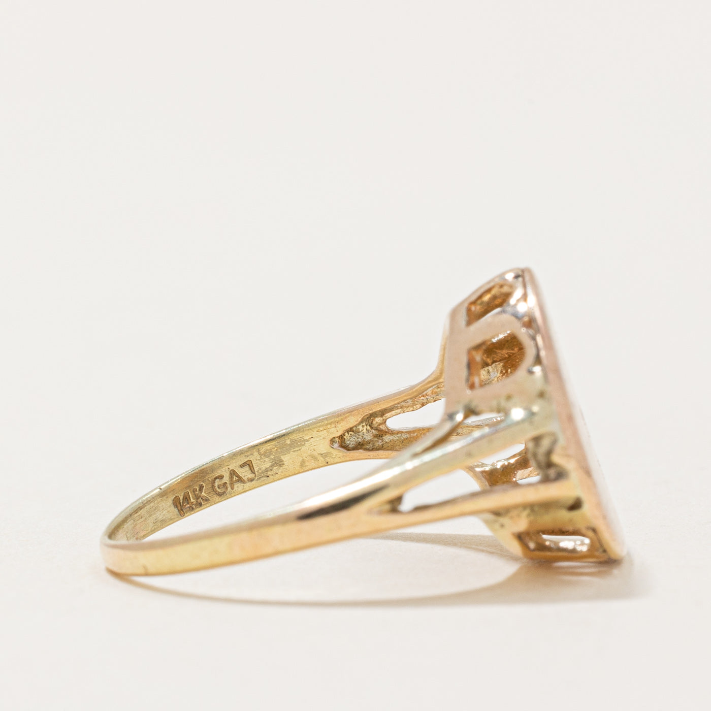 14k Yellow Gold Archer Portrait Ring | SZ 4.25 |