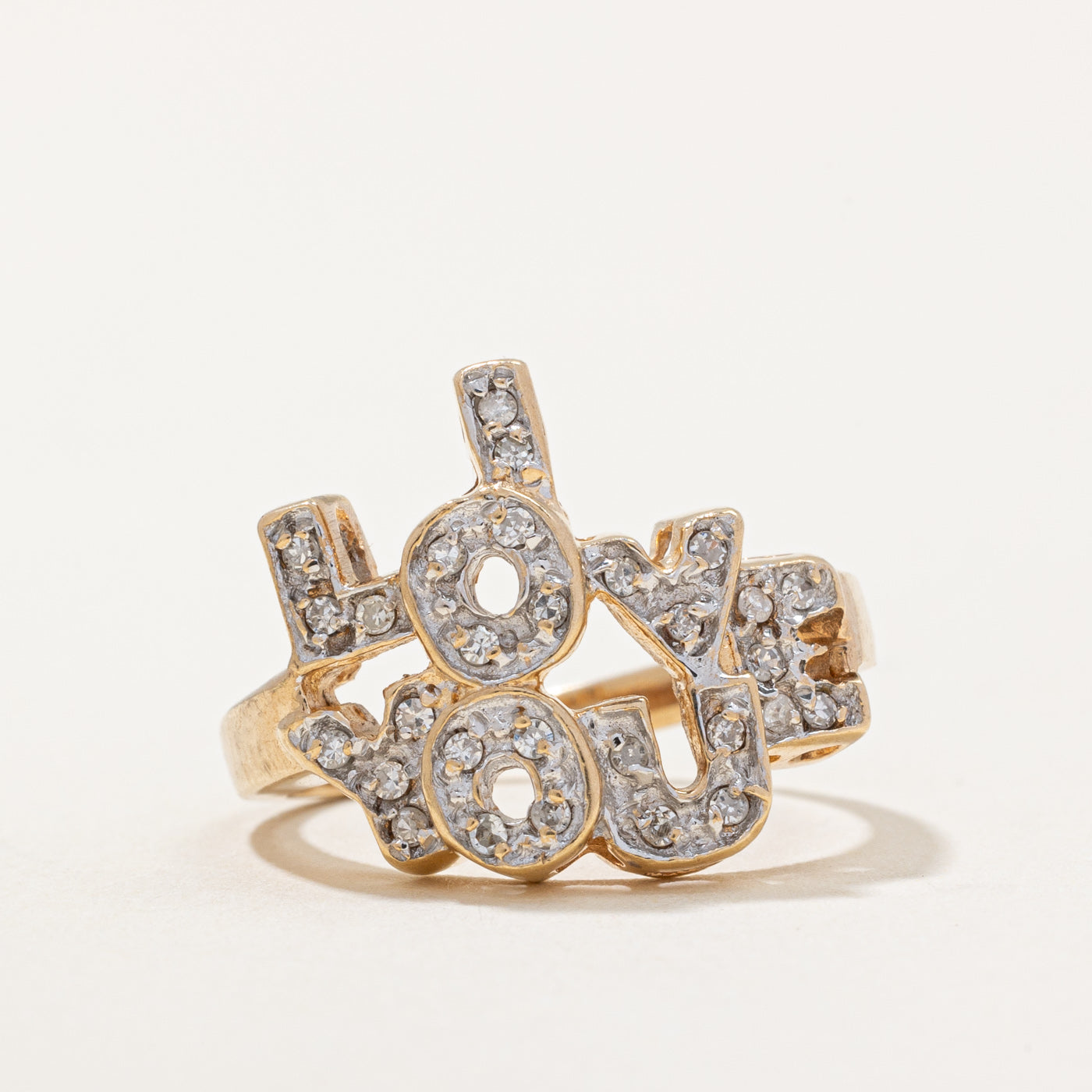 Diamond 'I Love You' Ring | 0.16ctw | SZ 4.75 |