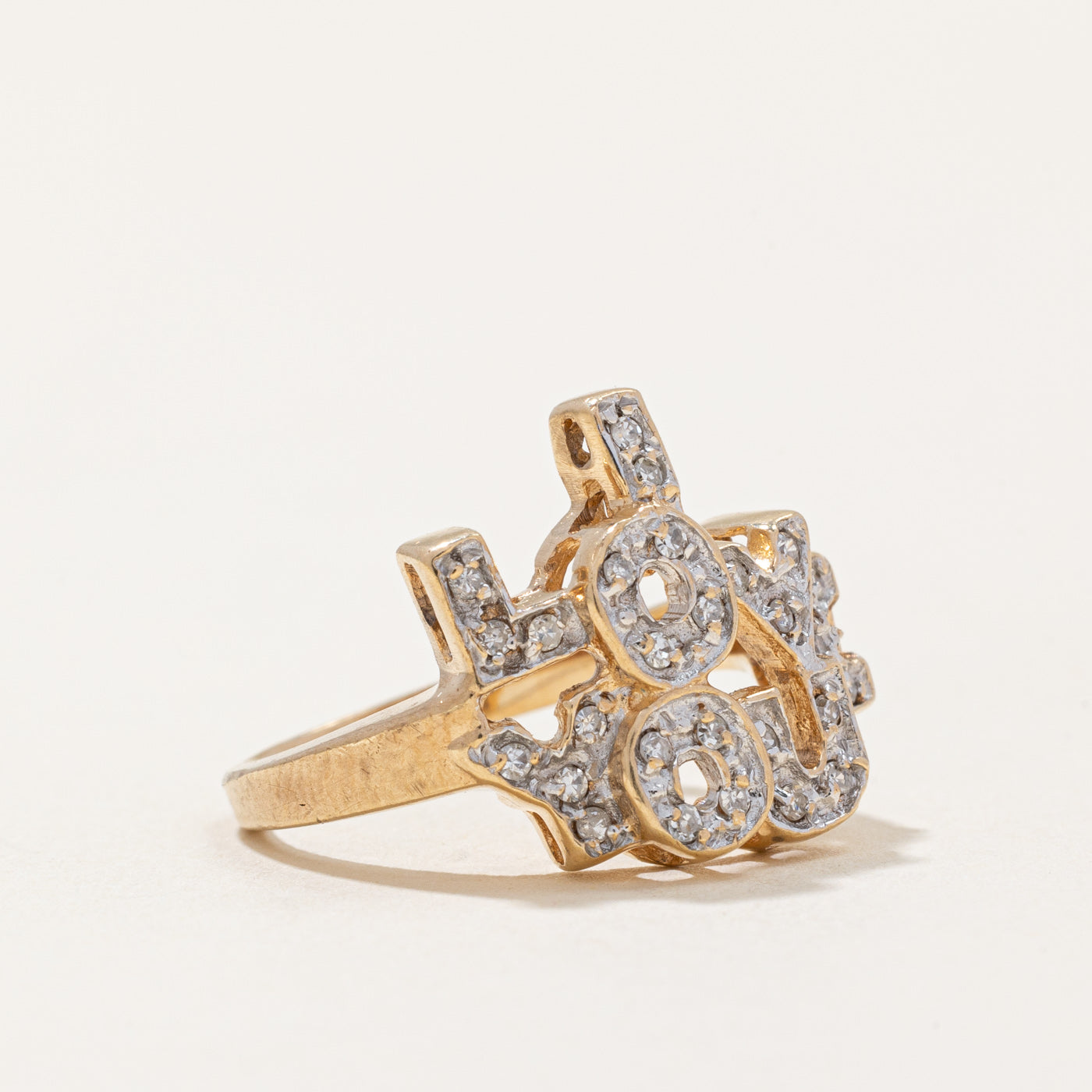 Diamond 'I Love You' Ring | 0.16ctw | SZ 4.75 |