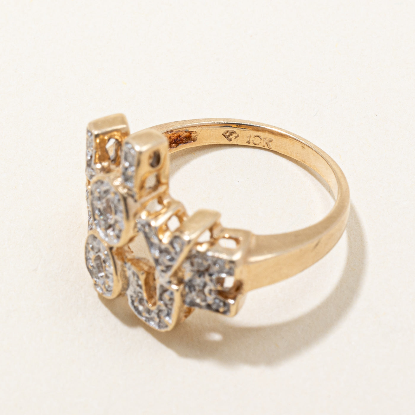 Diamond 'I Love You' Ring | 0.16ctw | SZ 4.75 |