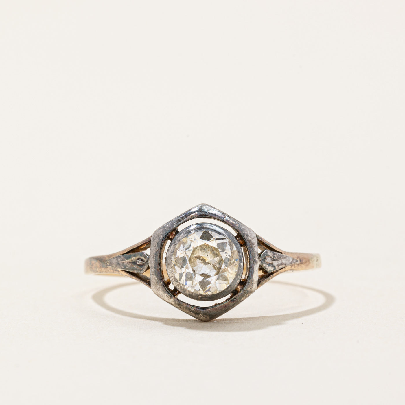 Antique Old European Cut Diamond Ring | 0.52ct I1/I2 J/K | SZ 8 |