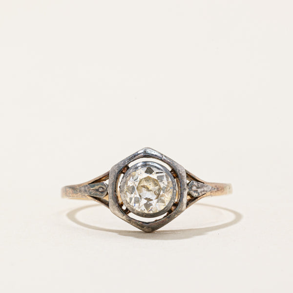 Antique Old European Cut Diamond Ring | 0.52ct I1/I2 J/K | SZ 8 |