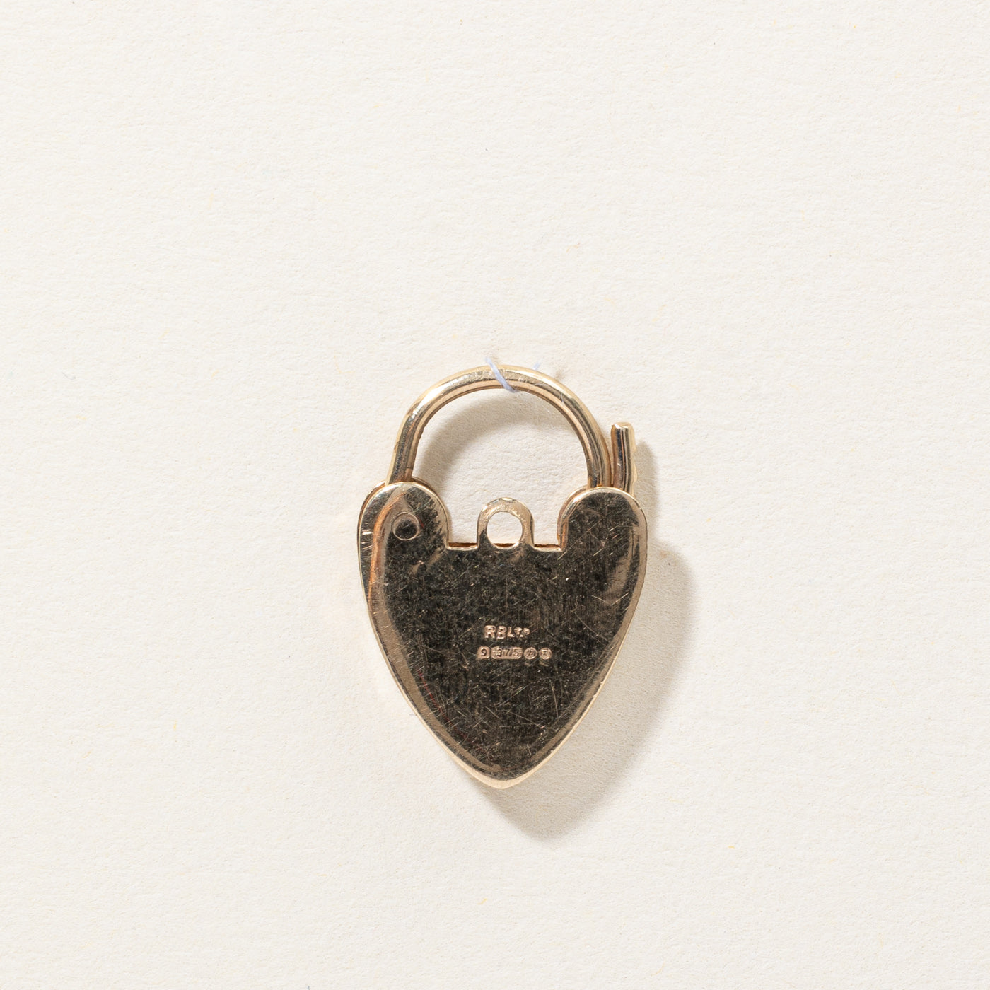 9k Yellow Gold Heart Lock Charm