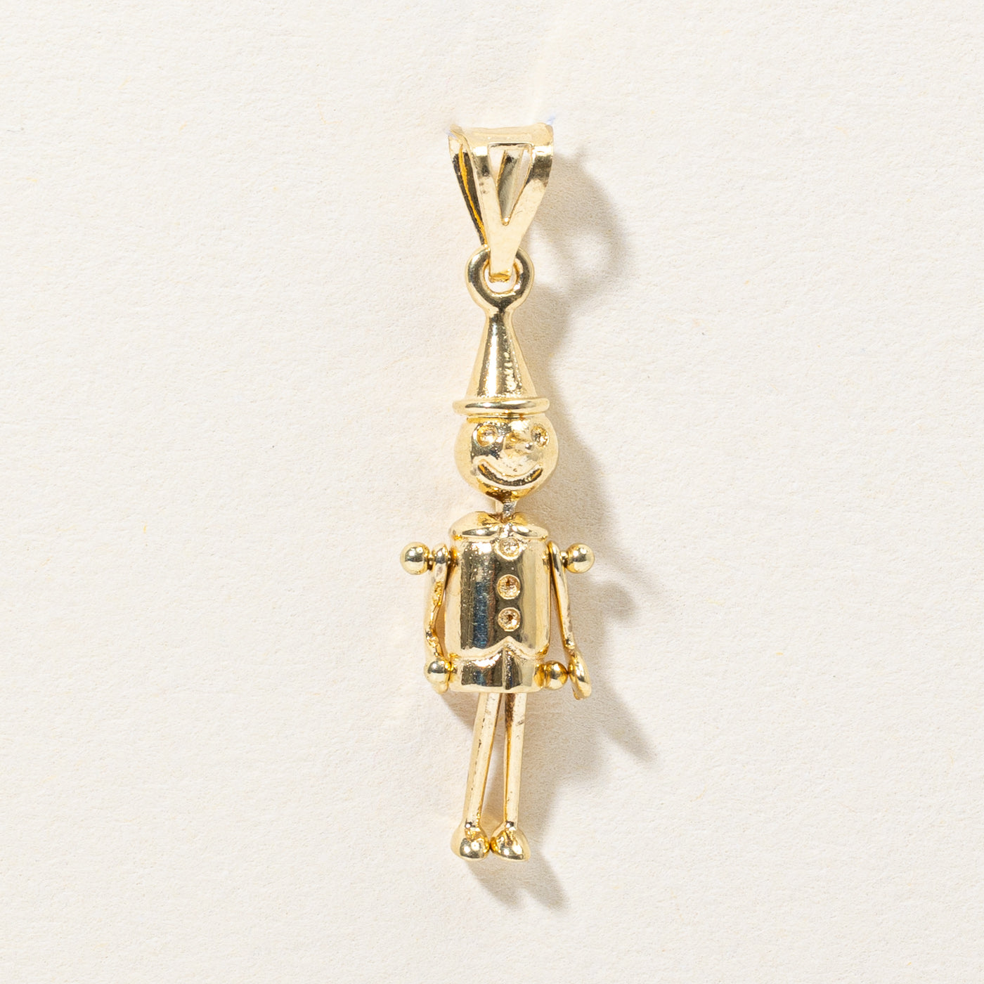 18k Yellow Gold Pinocchio Charm