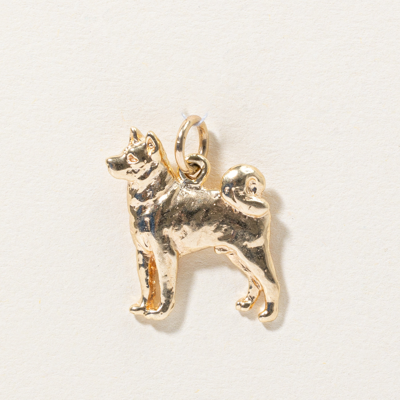 14k Yellow Gold Shiba Inu Charm