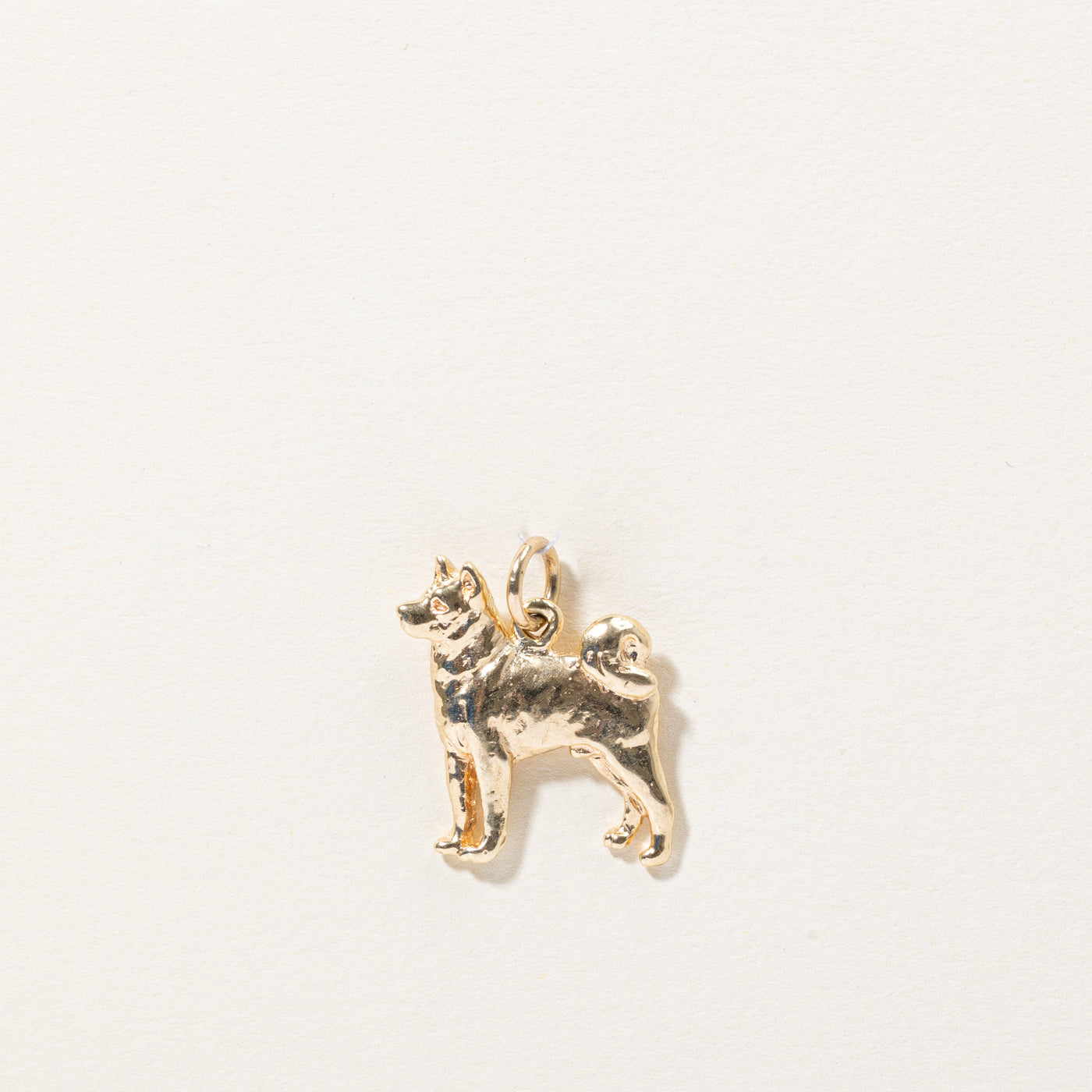 14k Yellow Gold Shiba Inu Charm