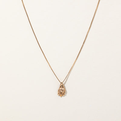 10k Yellow Gold Clown Pendant & Necklace | 20