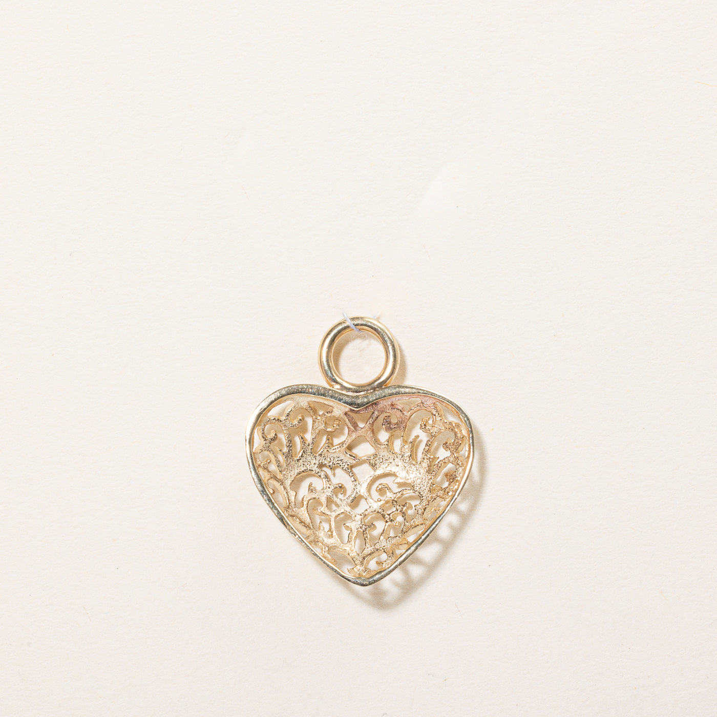 9k Yellow Gold Lattice Heart Pendant