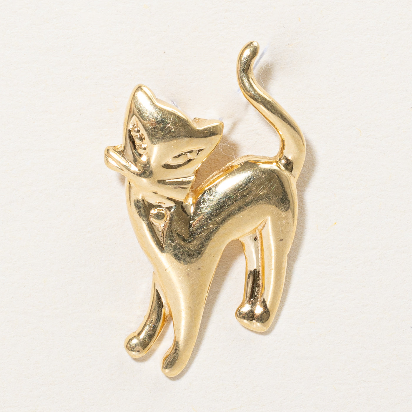 18k Yellow Gold Cat Pendant
