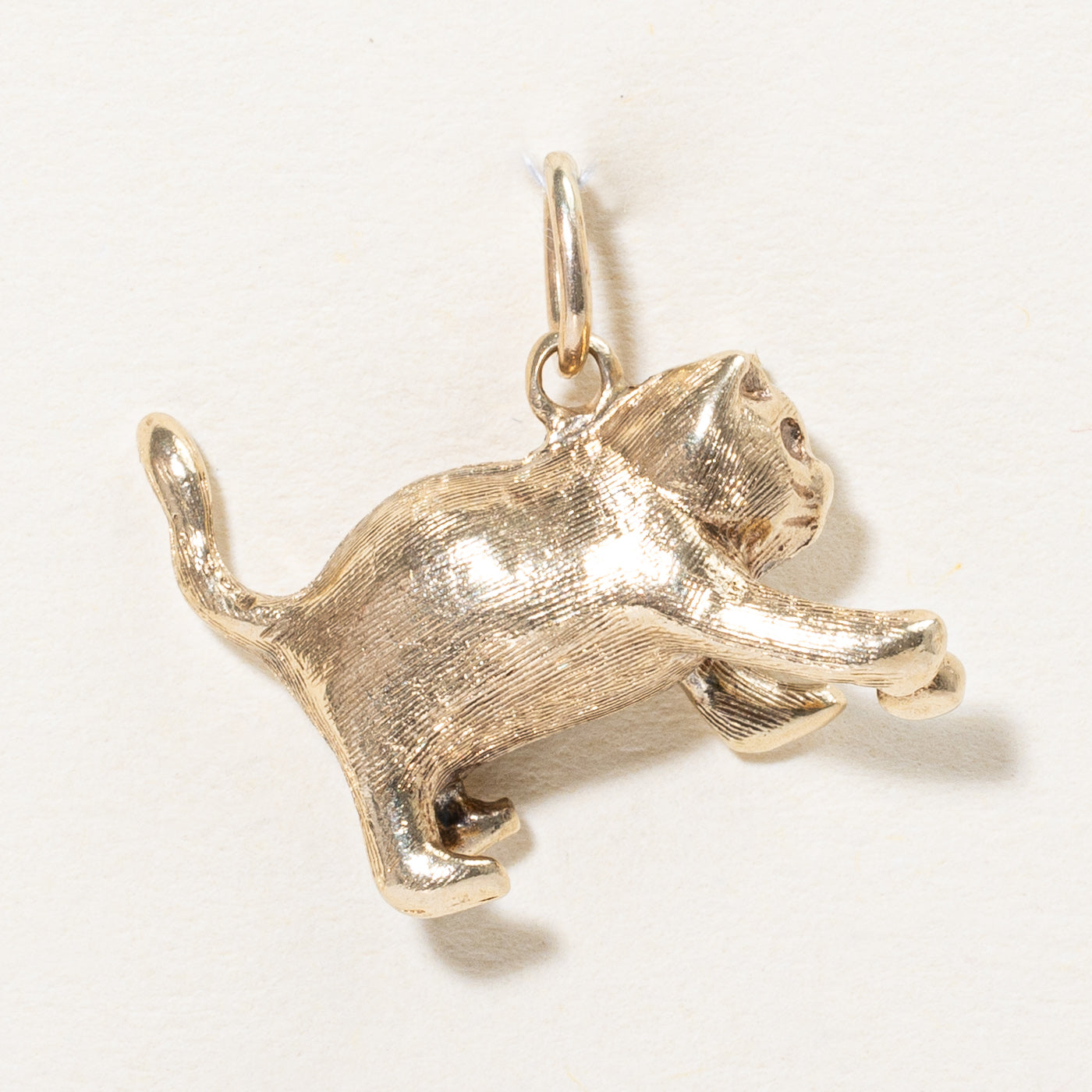 10k Yellow Gold Cat Charm