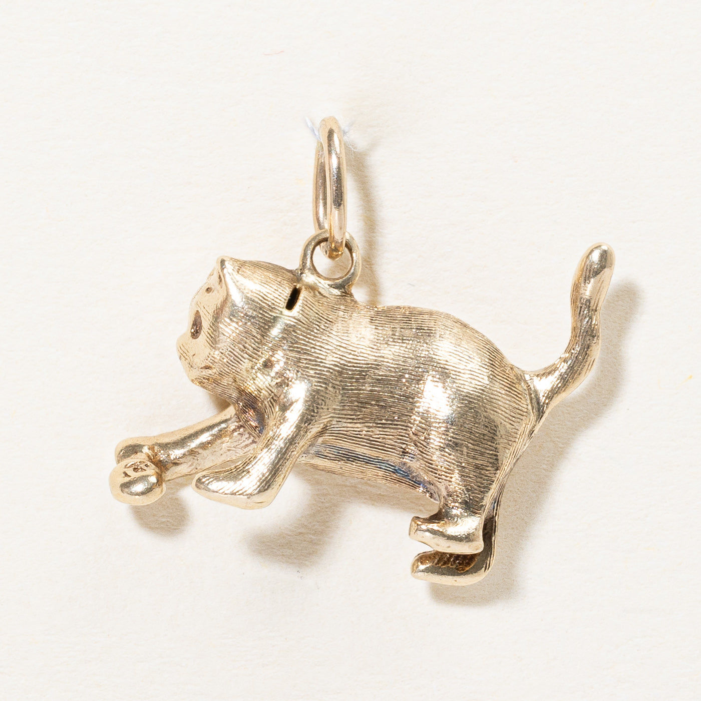 10k Yellow Gold Cat Charm