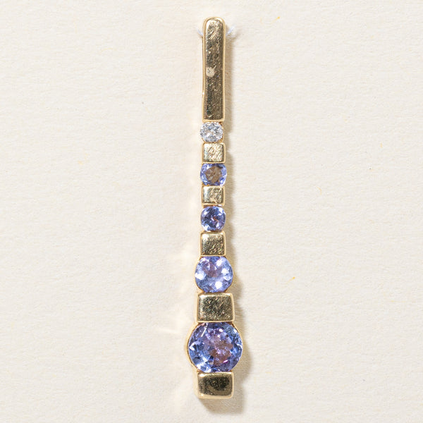 Tanzanite & Diamond Drop Pendant | 0.50ctw, 0.01ct |