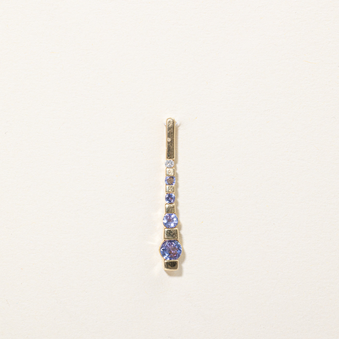 Tanzanite & Diamond Drop Pendant | 0.50ctw, 0.01ct |