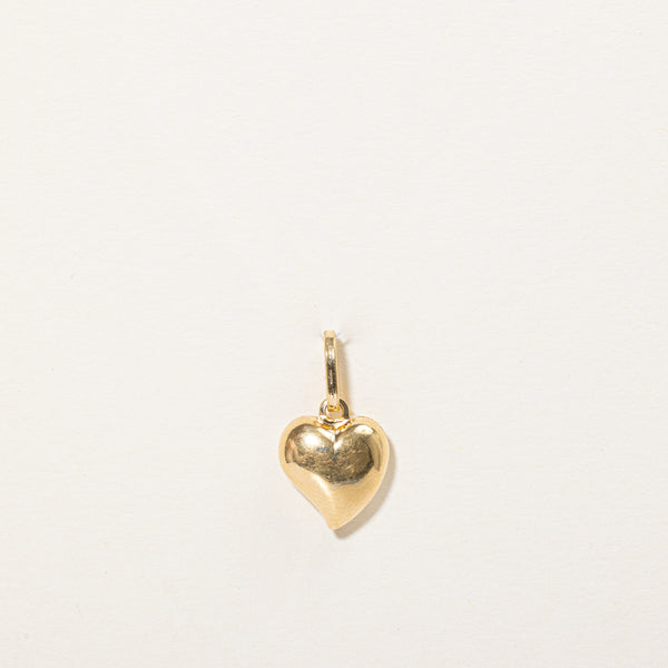 18k Yellow Gold Heart Charm