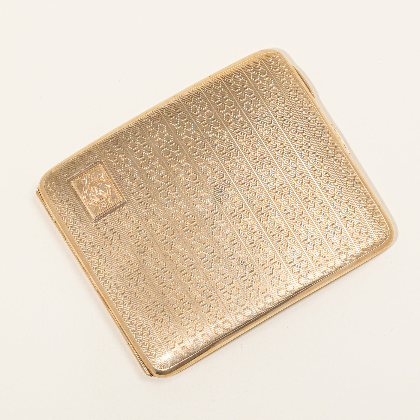 1925 Birmingham 9k Yellow Gold 'SC' Initials Cigarette Case