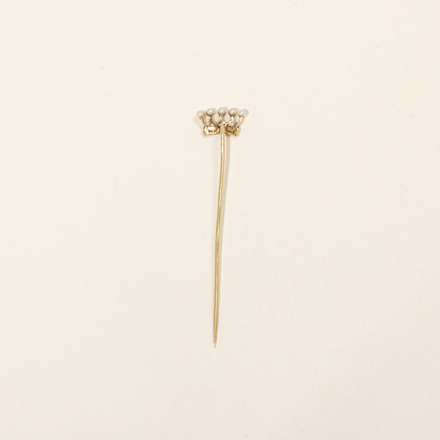 Seed Pearl Crown Pin