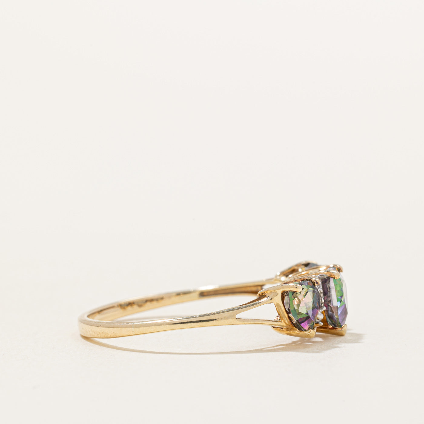 Mystic Topaz Heart & Diamond Ring | 1.55ctw, 0.01ctw | SZ 10.25 |