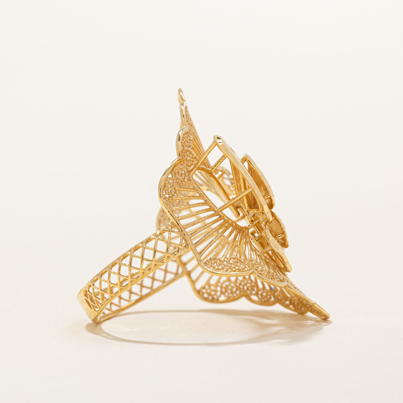 18k Yellow Gold Butterfly Ring | SZ 7.5 |