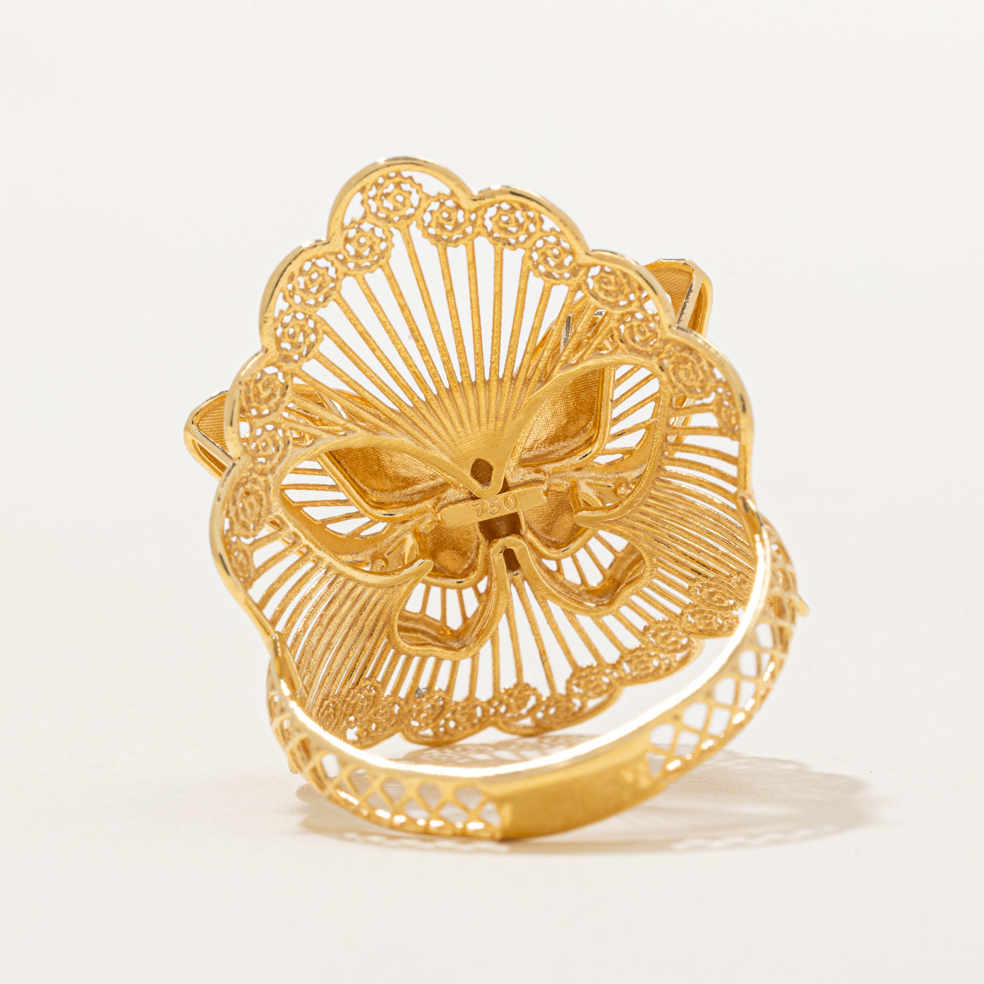 18k Yellow Gold Butterfly Ring | SZ 7.5 |