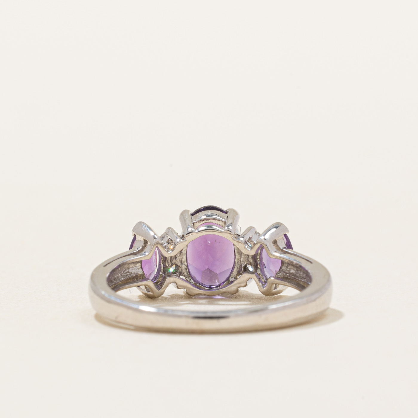 Amethyst & Diamond Ring | 0.80ctw, 0.06ctw | SZ 4.25 |